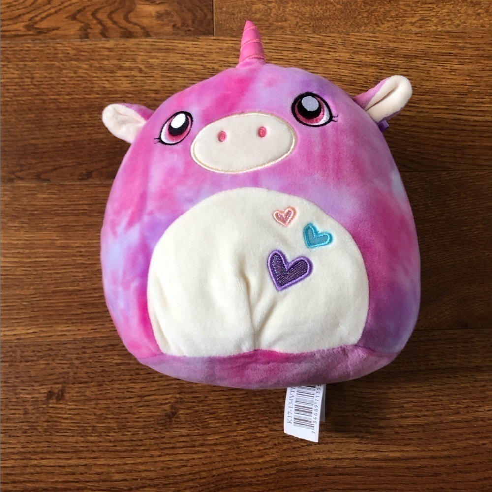 Squishmallows pink tie dye unicorn Valentines day